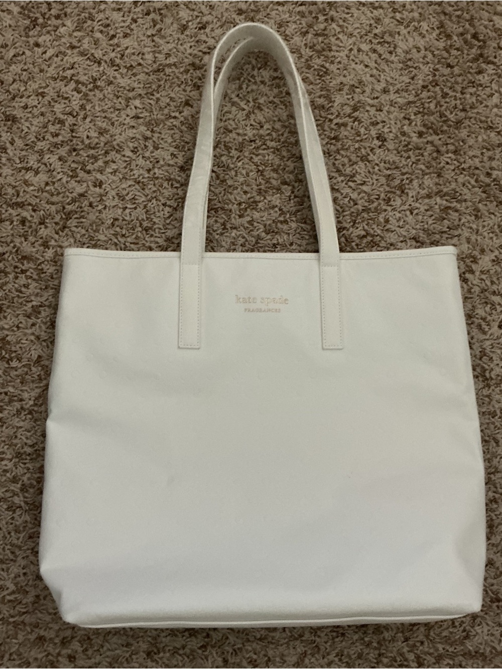 kate spade Cream Leather Tote with Top Handles